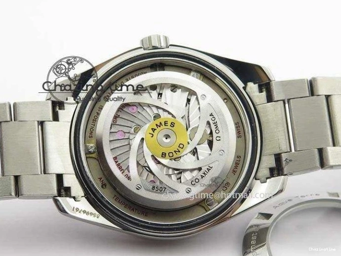 0822 QuickDry Aqua Terra ‘James Bond’ SS JHF Best Edition Blue Dial On SS Bracelet A 8203